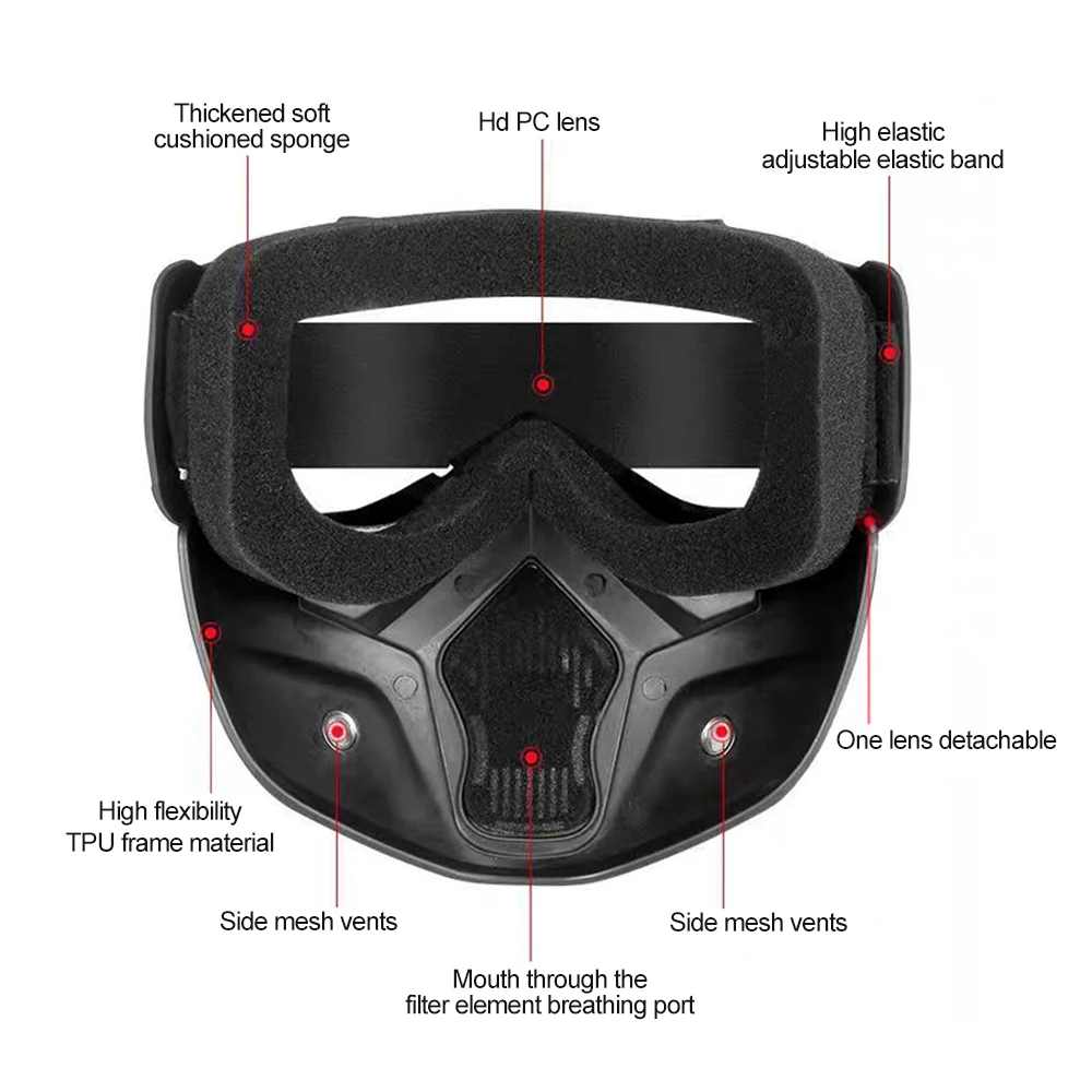 Safety Welder Mask Wrap Around Protection Flame Resistant Welding Goggles Breathable Full Face Welding Glasses Motorcycle Goggle images - 6