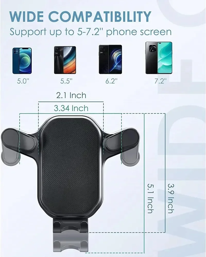 Gravity Car Phone Holder Car Air Vent Clip Mount Stand For IPhone Samsung Xiaomi Huawei Universal Smartphone GPS Support Bracket