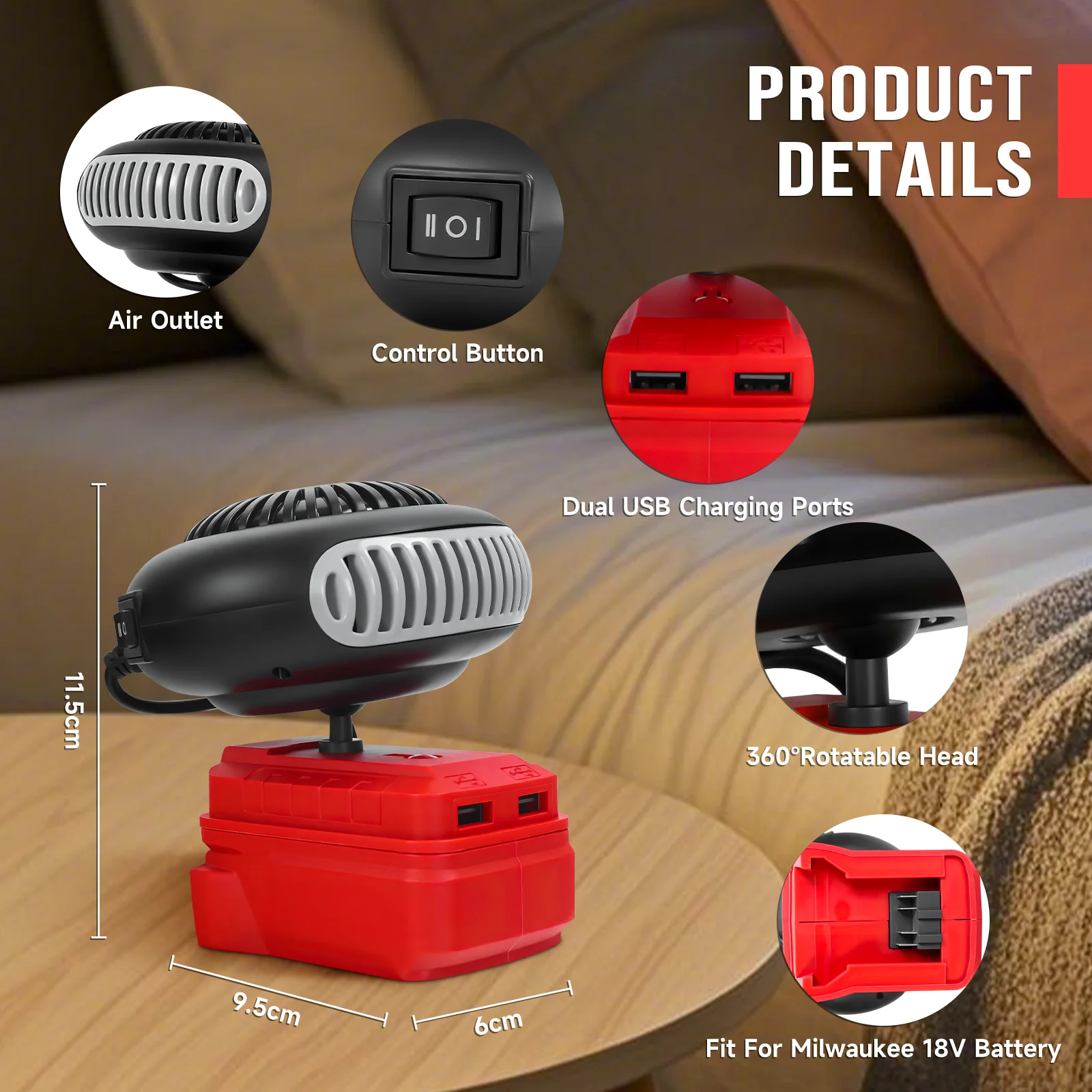 Portable Warm Air Blower Car Heater Cordless Car Defroster Windshield Heater Fas