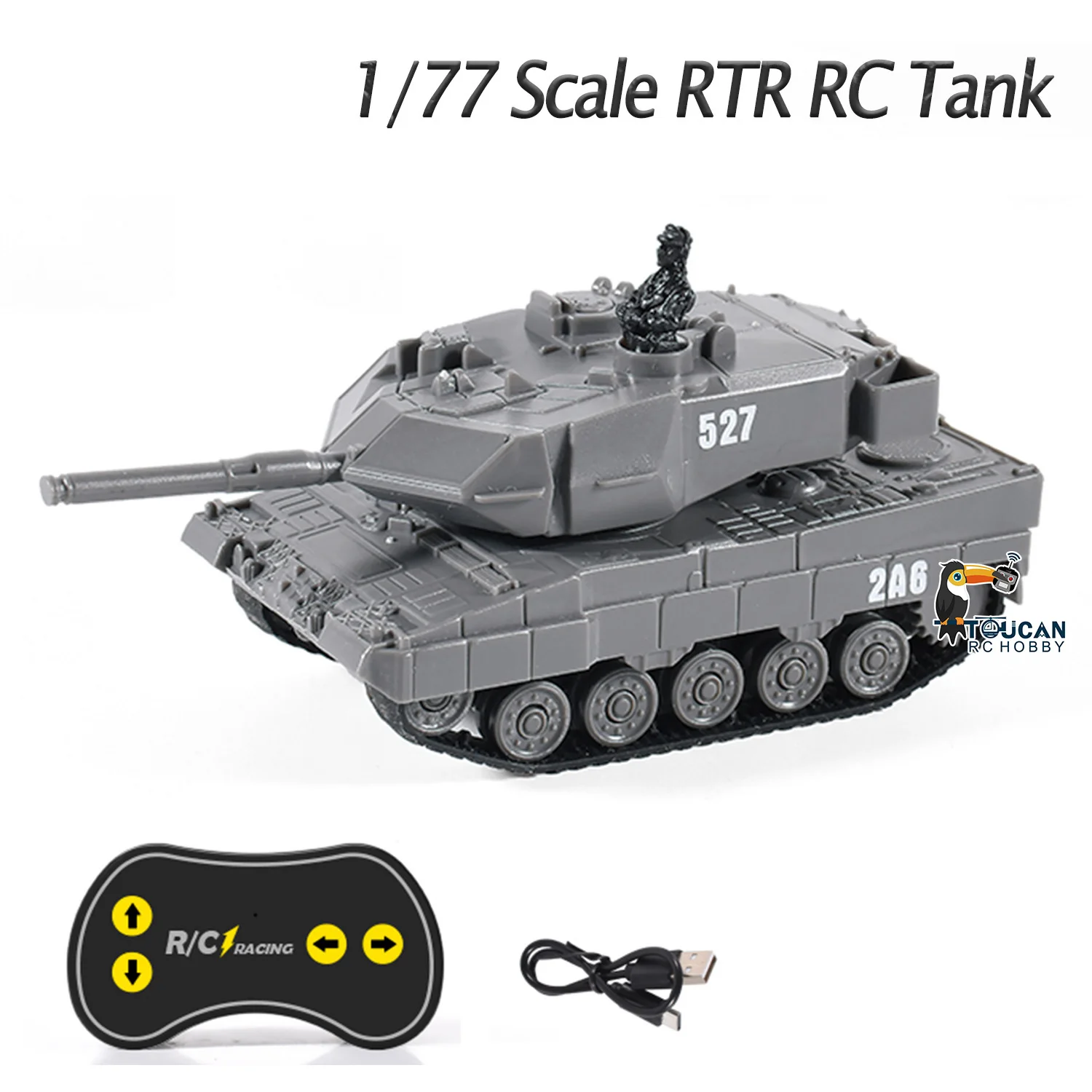 RC 미니 토이즈 2.4G RTR 탱크 1/77 스케일 독일 팬서 탱크 모델 360 ° 회전 LED 조명 라디오 컨트롤 소년용 선물 TH23991