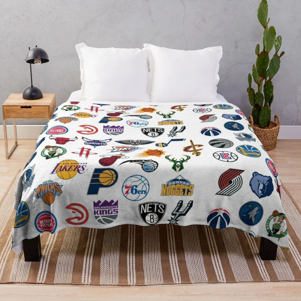 NBA teams Throw Blanket large fluffy plaid Knitted blanket AliExpress