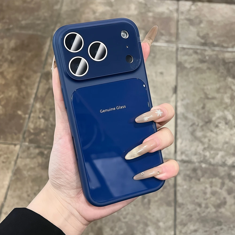 Echtes Glas Handyhülle Stoßfest Für Iphone Pro Max Plus_voghion.com