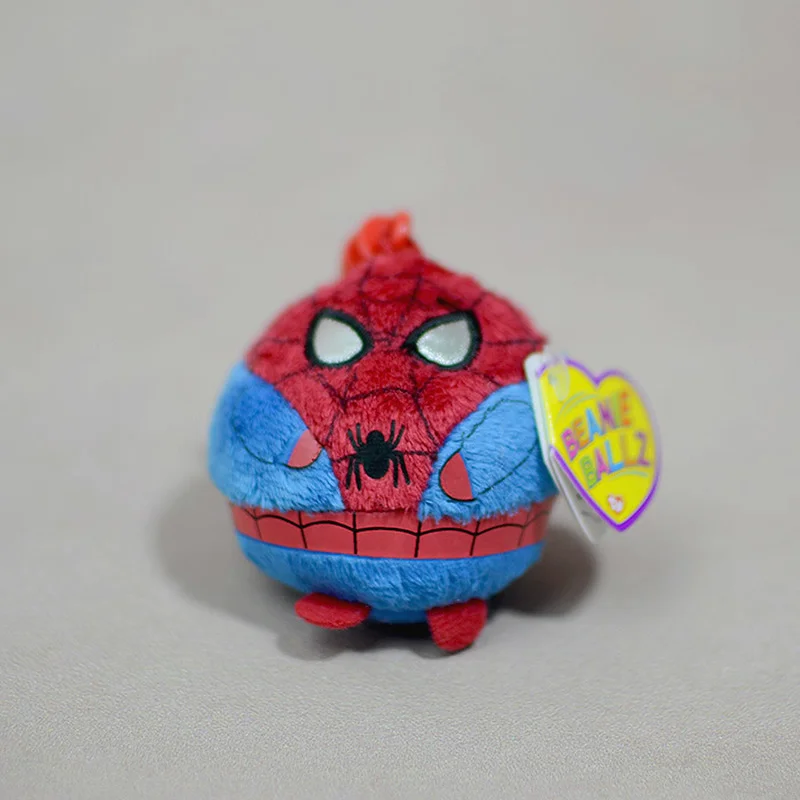 

Marvel Spider Man Iron Man Kawaii Plushie Anime Figure Cute Owl Plush Doll Spherical Keychain Bag Pendant Toys for Girls Kids