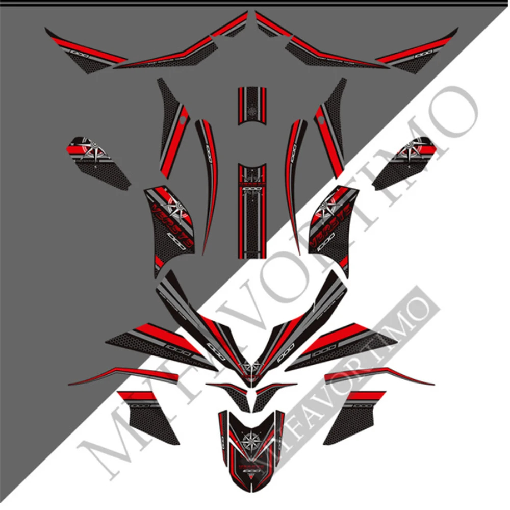 

Motorcycle Tank Pad Gas Fuel Oil Kit Knee Protector Stickers Decals Handshield Wind Deflector For Kawasaki VERSYS 1000 SE LT