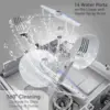 Countertop Dishwasher, 5 Washing Programs Portable Dishwasher With 5-Liter Built-in Water Tank For Glass Door 6