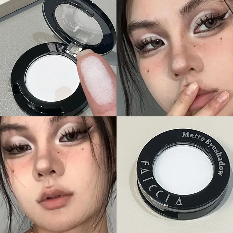 Monochrome Eyeshadow Pure White Matte Eye Shadow Lying Silkworm Makeup Palette Facial Contouring Brightening Matte Eyeshadow eye shadow,eye shadow plate