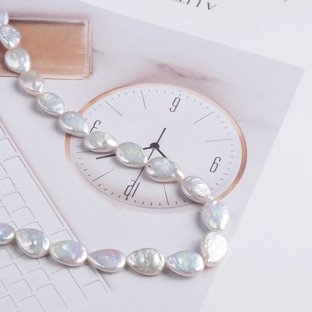 Natural Pearl Small Drop Delicate Shape Elegant Appearance for DIY Jewelry Making Handmade Bracelet Necklace Length 36cm