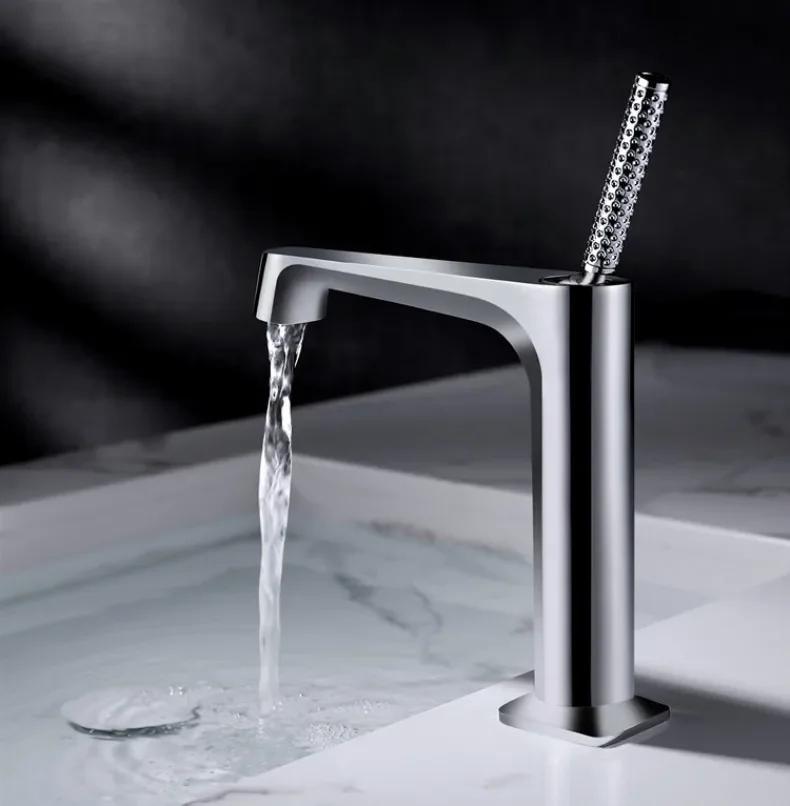 Description Picture 4 of itemNew Basin Faucet Brass Lead Free Single Lever Hot and Cold Brush Gold Mixer Sink Tap Bathroom Mixer