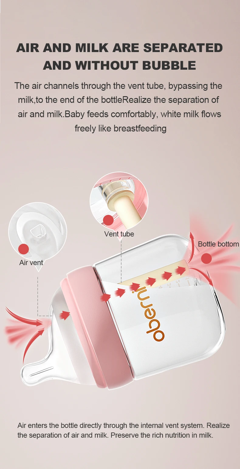 Oberni 5oz baby glass feeding bottle have new vent tube and supper soft silicone nipple as Halloween Day gift