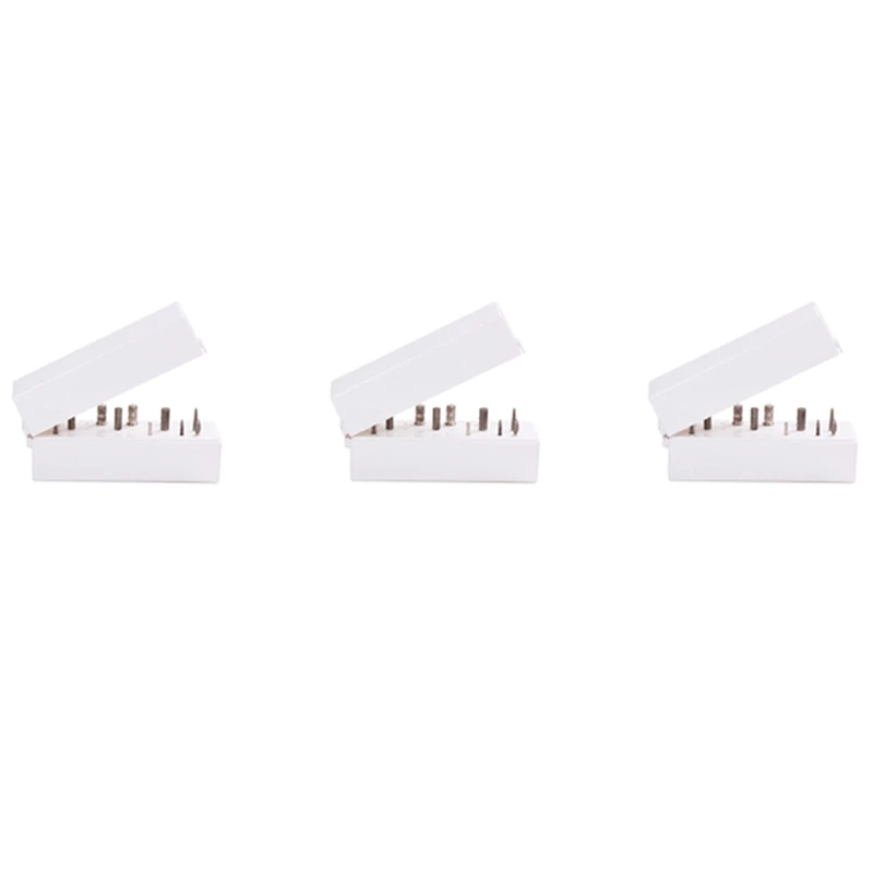 

3X держатель для сверл для ногтей, Пылезащитная подставка, контейнер с 30 отверстиями, инструменты для маникюра, акриловые аксессуары для маникюра