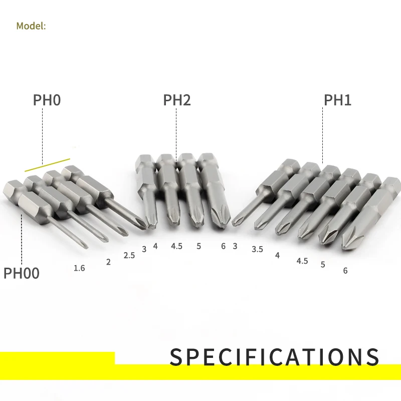 Cross Screwdriver Bits Set Alloy Steel Electric Screwdriver 1/4 Inch Hex Screw Driver Bits Hand Tools PH0 PH1 PH2 10pcs hexagonal screwdriver tool set