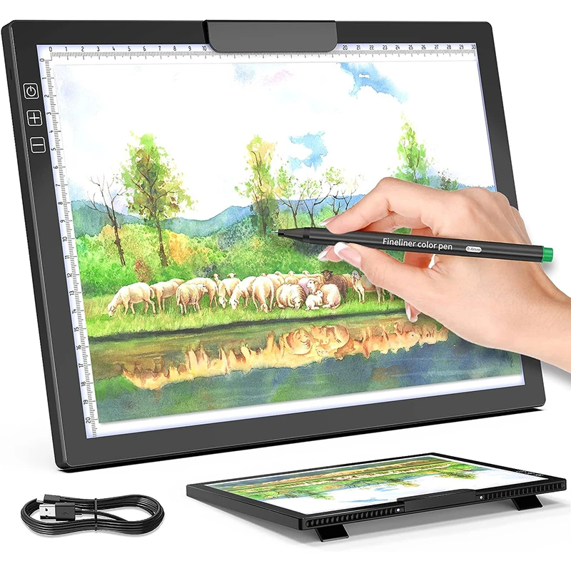 Rechargeable Led Bright Ultra-thin Light Pad A4 Powered By Lithium Battery  For Cricut Vinyl, Weeding Tool, Drawing Crafting Box - Digital Tablets -  AliExpress