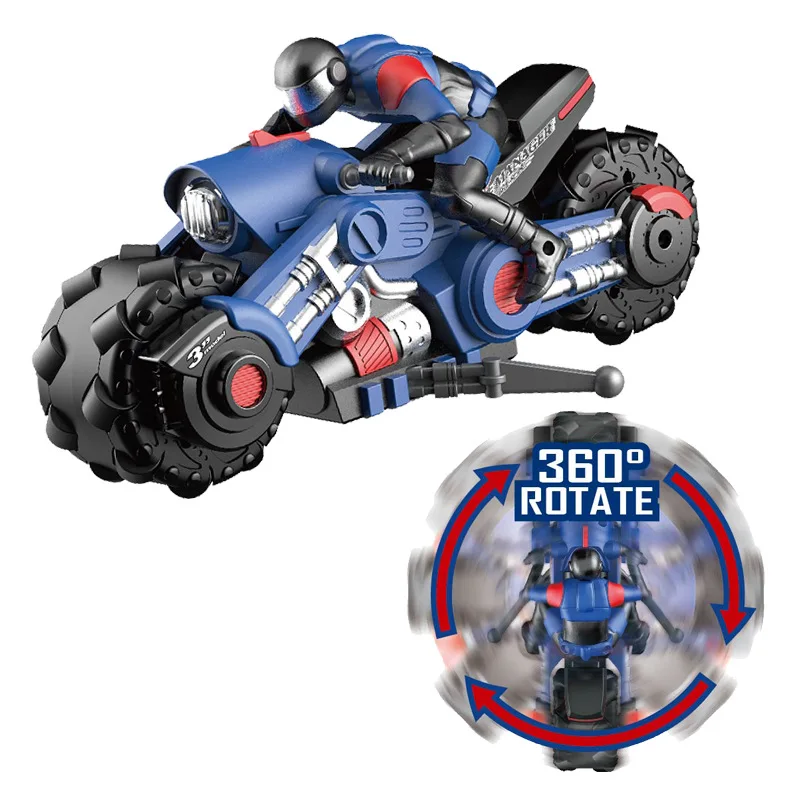 1:10 Stunt Motorcycle Rc Remote Control Car Rotary Drift Car Remote Control Race Car Children'S Electric Motorcycle Toy Children 2