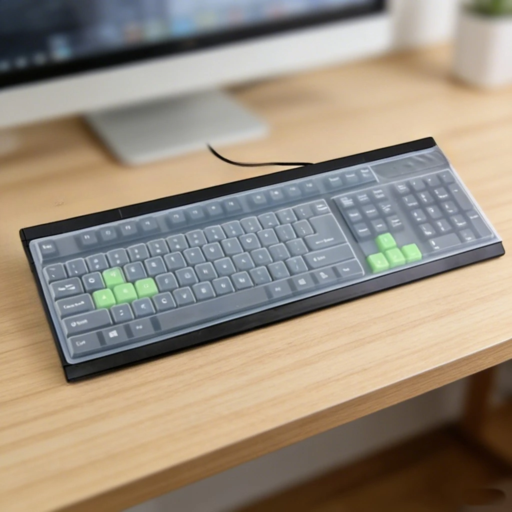 Universal Clear Silicone Keyboard Skin Cover - Waterproof & Dustproof Protection