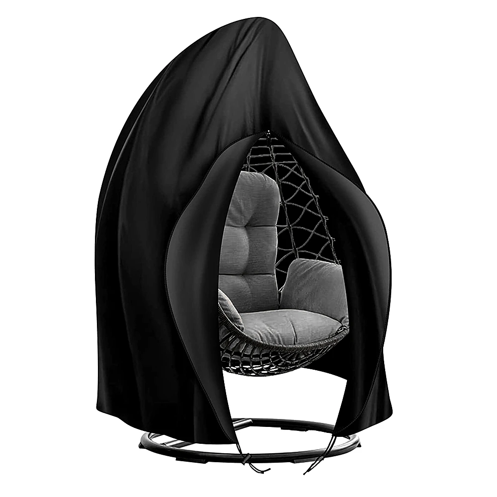 

Patio Hanging Egg Chair Cover Outdoor Swing Egg Chair Cover for Swing Chair with Zipper Oxford Fabric Waterproof Anti-UV