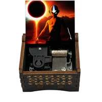 Black Wind Up Avatar's Love Wooden Music Box from Anime Avatar The Last Airbender Fans Gift Birthday home office Decor 2