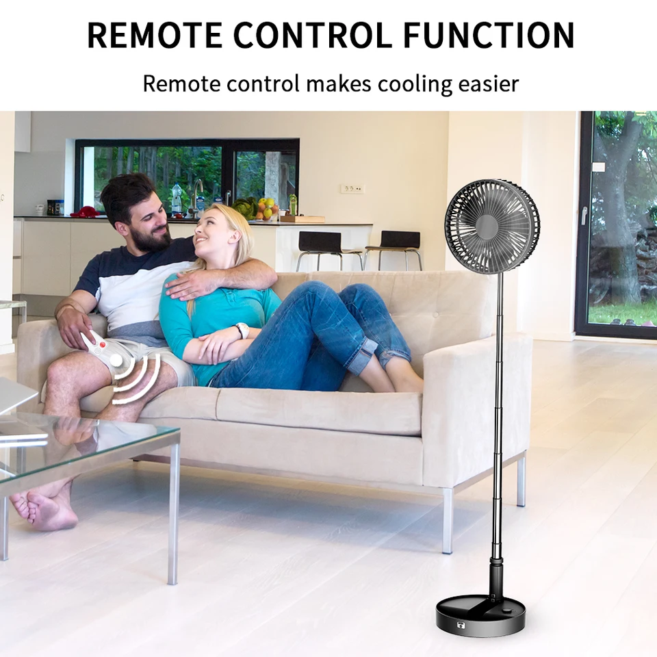 Portable Foldable Travel Fan with Remote Control