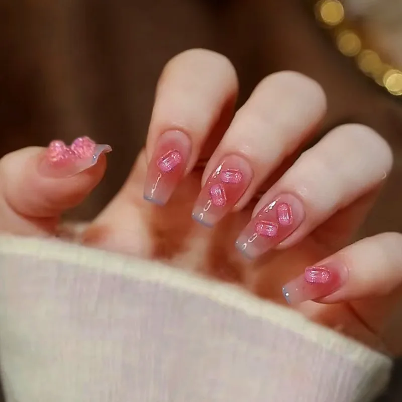 Faux Ongles B25 Avec Colle - Lot De 24 Pièces, Neuf, Pour Une Manucure Rapide Et Stylée
