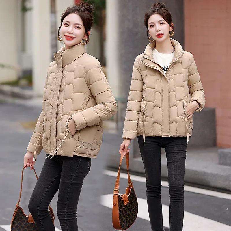 

Women's New Korean Version Comes With A Slim Stand Up Collar Winter Small Cotton Coat