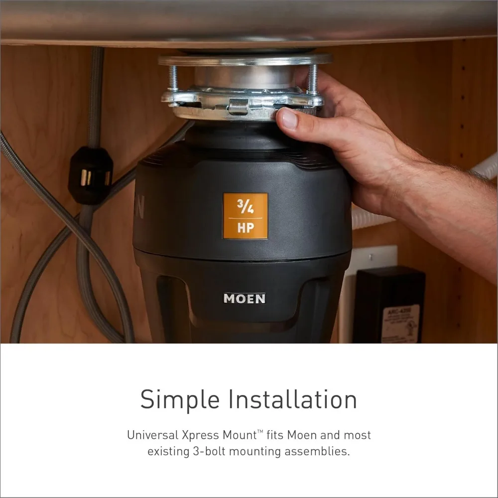 Series Disposer 1/2 Horsepower Continuous Feed Garbage Disposal featuring Fast Track Technology, Power Cord Included 6