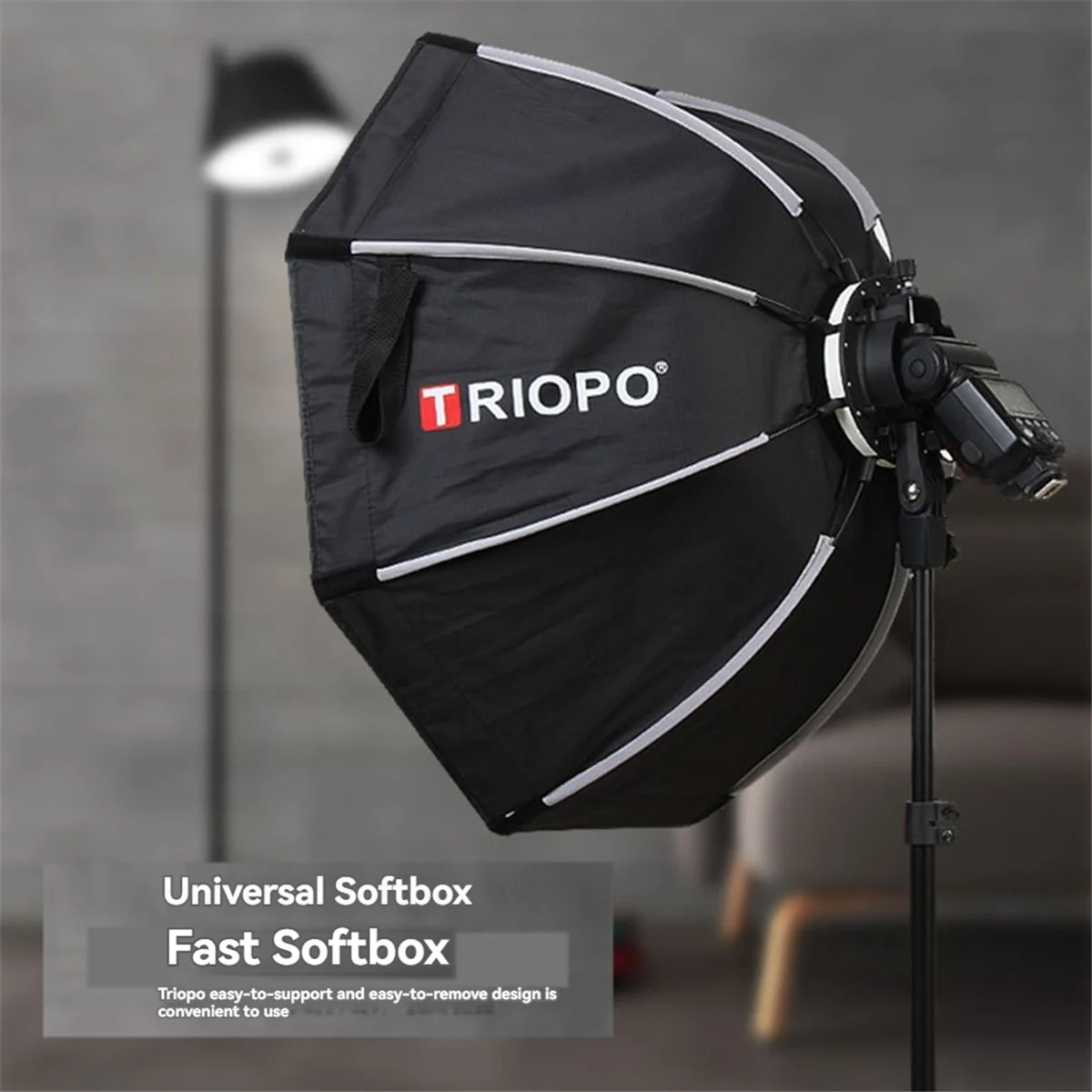 ABAN KX 65cm 옥타곤 소프트박스 우산 (AD200 V1 스피드라이트용) - 사진 스튜디오 조명 액세서리