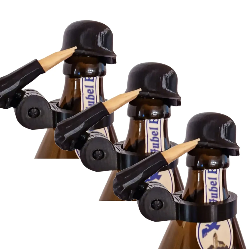 Soldier Salute - Casco Per Bottiglie Di Birra, Divertente Soldato