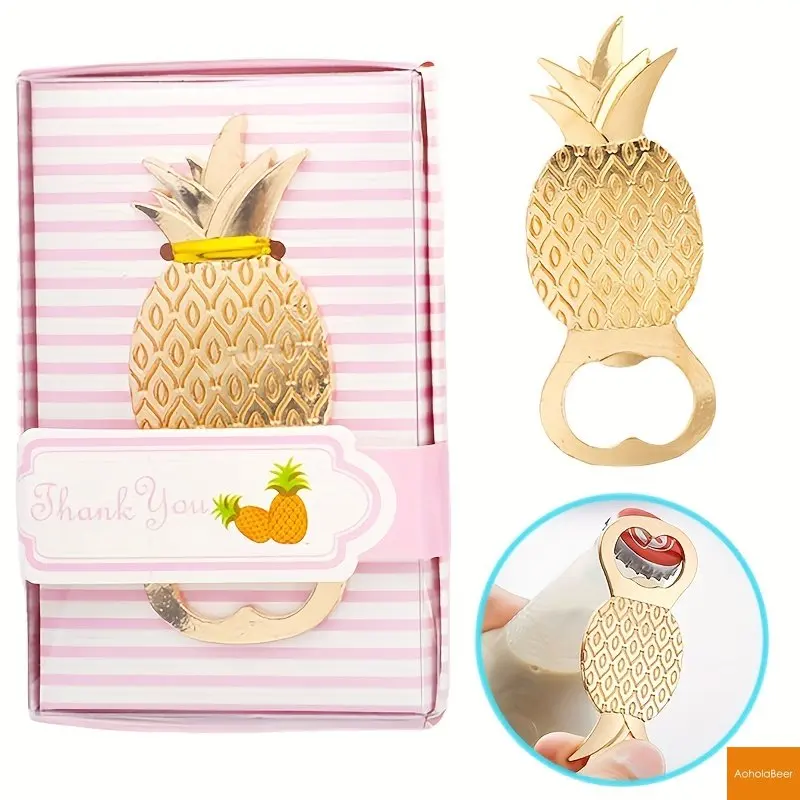 

1pc Pineapple Beer Bottle Opener Package Wedding Gifts Bottle Opener Creative Alloy Bottle Opener Wedding Favors for Guests