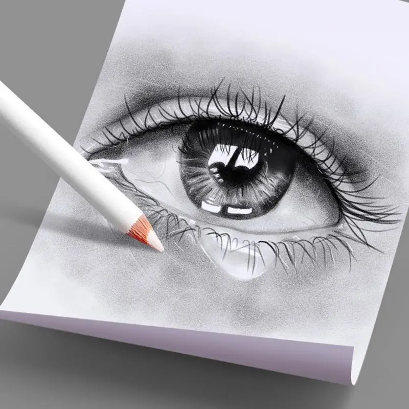 3Pcs 6Pcs Set Black White Sketch Charcoal Pencil Soft Medium Hard 4mm Lead Core Art Drawing Shadow Highlight Details Processing 4
