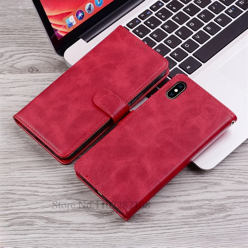 Luxury Leather Wallet Flip Cover with Magnetic Closure
