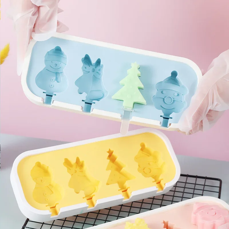 Description Picture 5 of itemCartoon Animals Silicone Ice Cream Mold Easy Popsicle Molds with Lid and sticks DIY Homemade Ice Lolly Ice Cream Bar Pop Molds