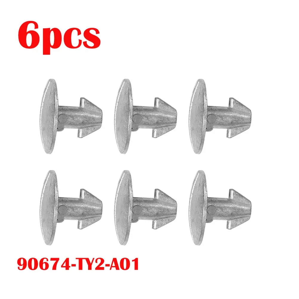 

6pcs 90674-TY2-A01 Engine Cover Pin Screw Fender Clips Rivets Fit For Accord For Civic Car Accessories