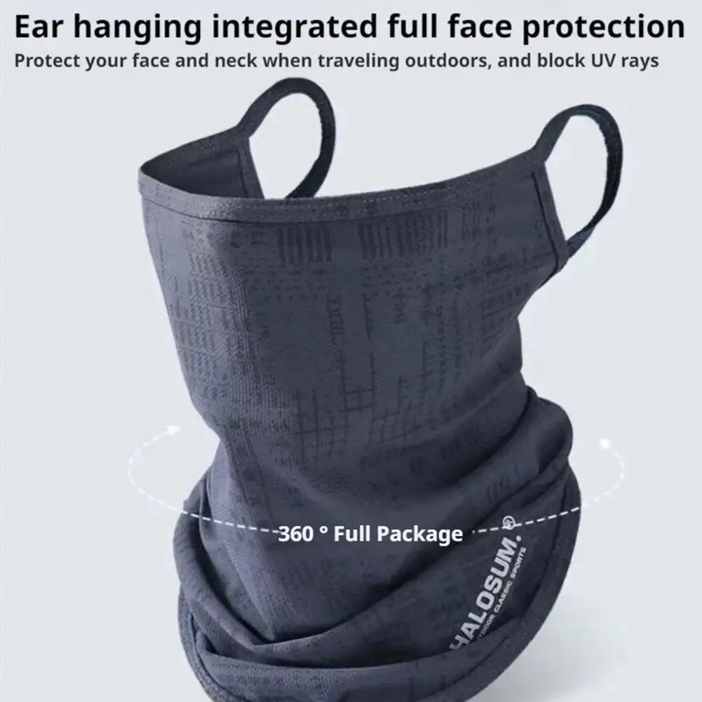 Full Face Mask for Summer Outdoor Cycling Breathable UV Protection Windproof Dustproof Ice Silk Balaclava Motorcycle Headwear