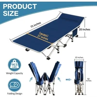 Portable Camping Folding Bed for Sleeping Folding-bed Mountain Hiker Lit Pliant Tourist Camp-cot Camping Gear Nature Hiking 3