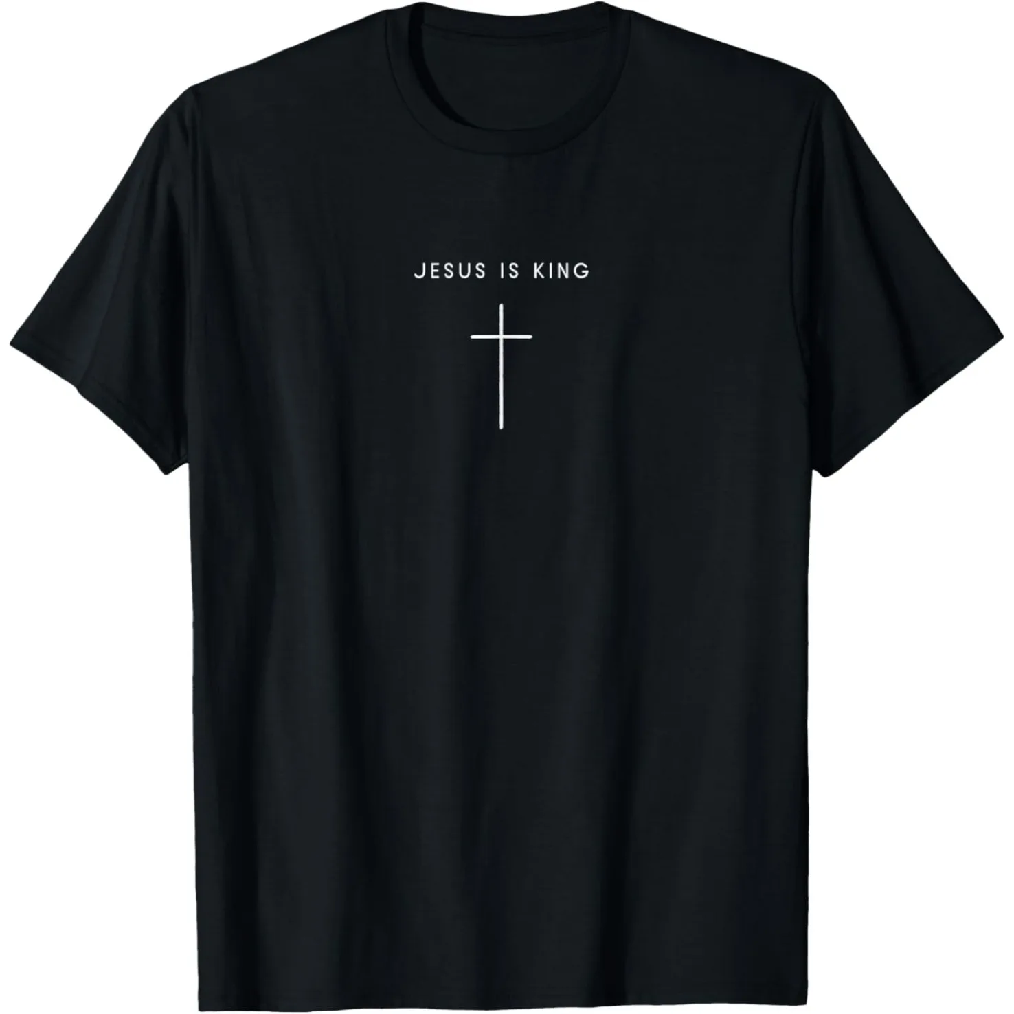 Lustige Jesus ist König Christian Religiöser Glaube T Shirts Männer Baumwolle Humor Streetwear T-shirt Kurzarm Unisex Lose Kleidung