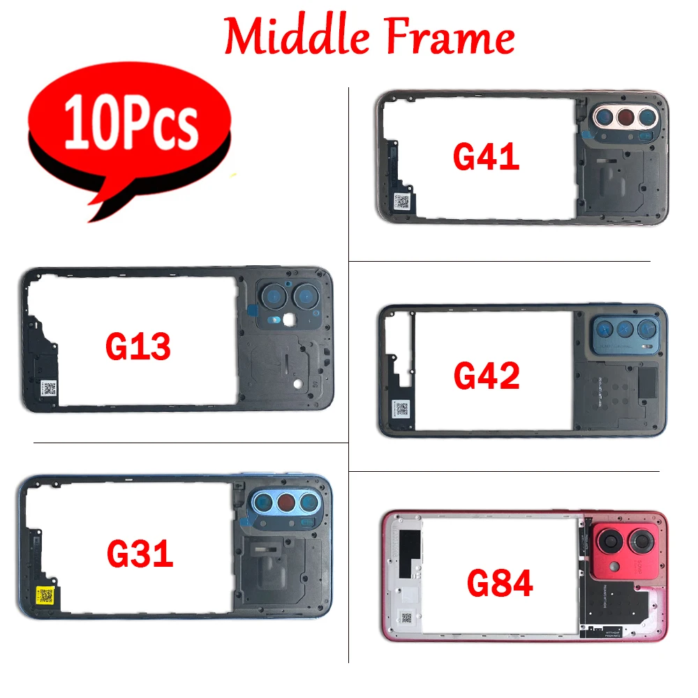 

10 шт., корпус средней рамки для Motorola Moto G13 G31 G41 G42 G84 G23 G6