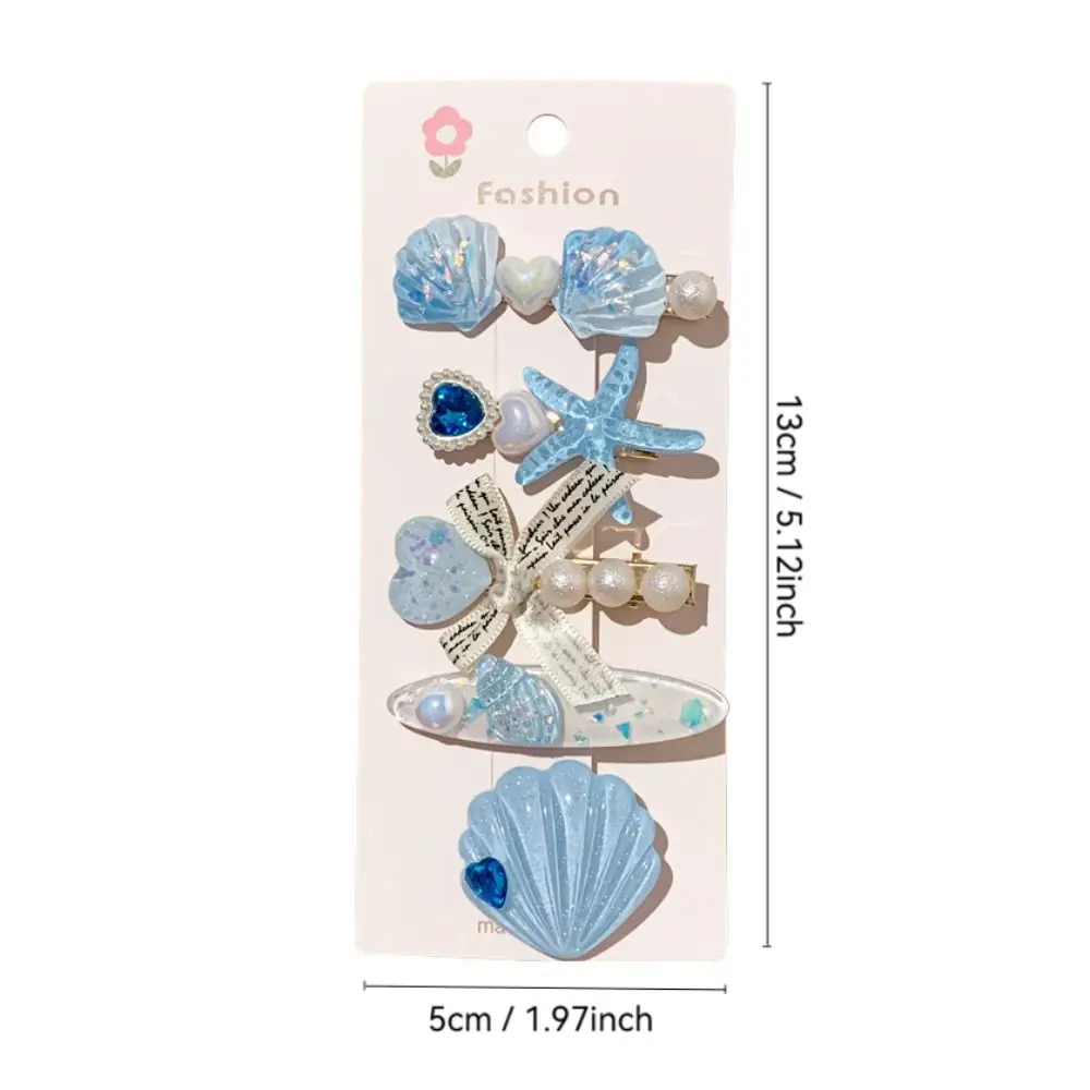 Ocean Starfish Hair Clips Set Plastic Hair Accessories