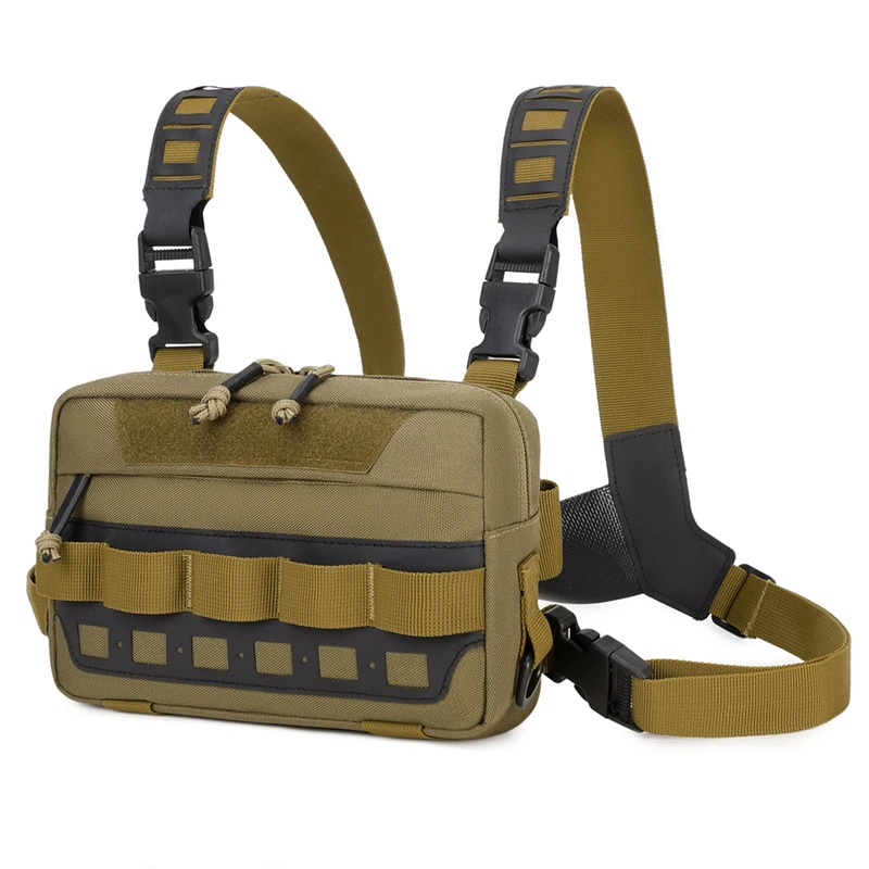 Compact tactical chest bag for men and women - with multiple pockets for safe storage of equipment, essentials, and accessories