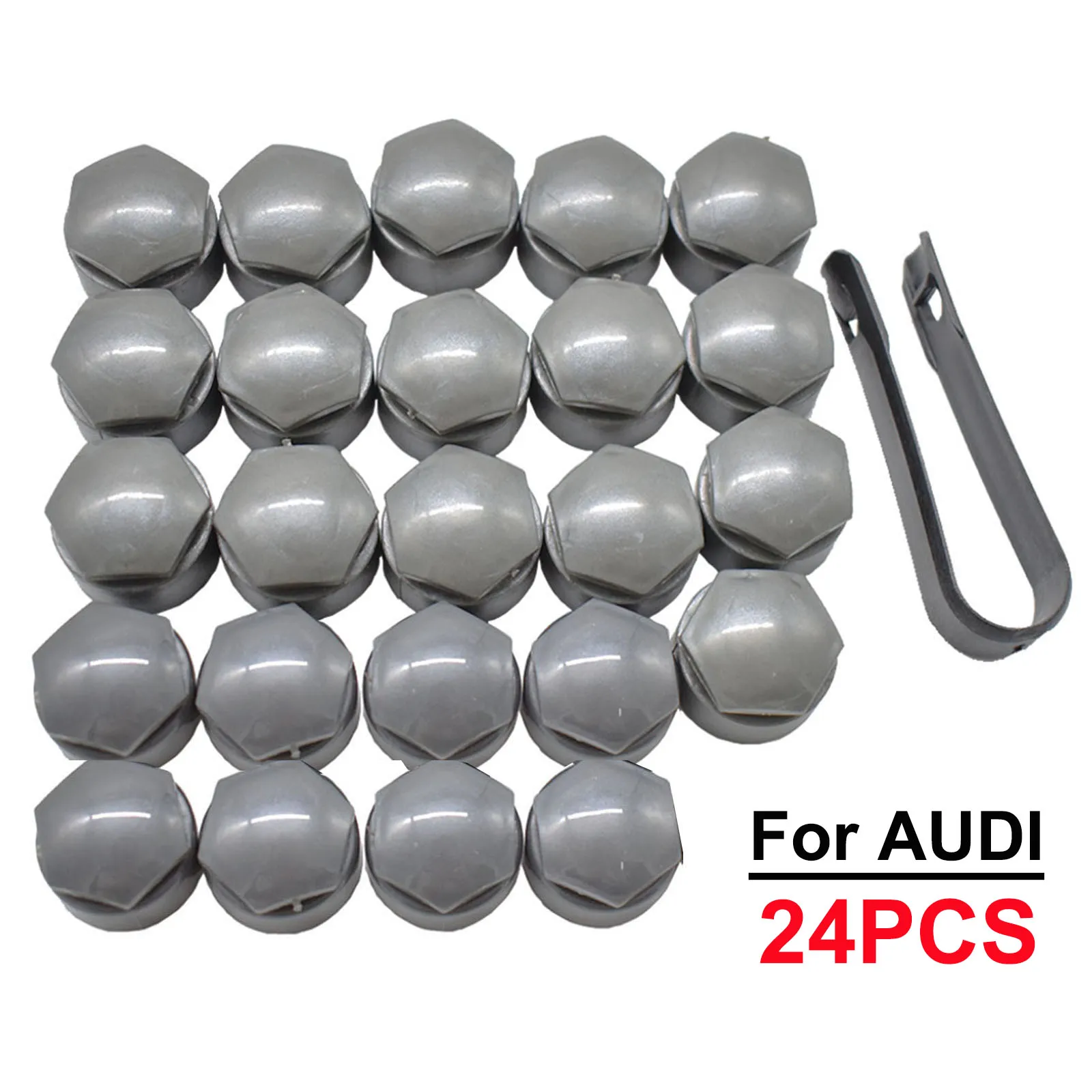 Car Wheel Nut Caps Accessories Auto Tyre Hub Screw Anti-Rust Protection Vehicle Bolts Studs Cover 24x For Audi A4 A6 Q3 Q5