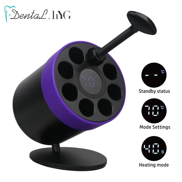 Dental AR Heater Composite Resin Heater With Display Screen Anti-scald Silicone Ring Dentist Material Warmer Equipment EU/US