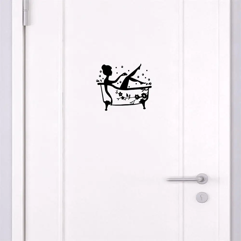 1/3/5PCS 20*17cm Self-adhesive Mural Home Decoration Wall Sticker Black Bathroom Wall Stickers Does Not Hurt The