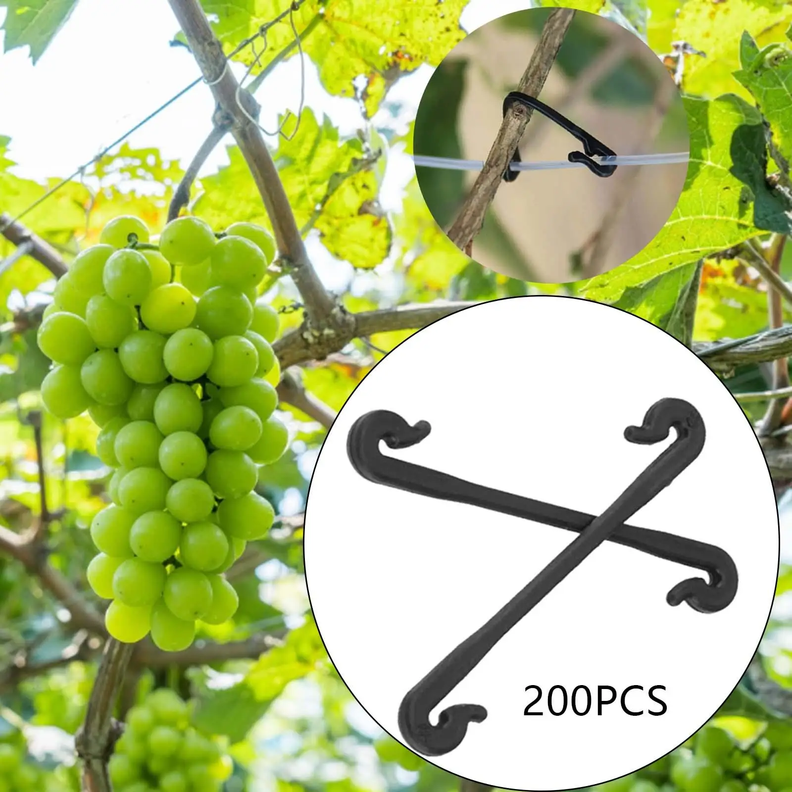 Secured Lot De 100 Clips De Support De Plantes Grimpantes En Plastique Pour Tomate, Raisin, Vigne Et Légumes (blanc