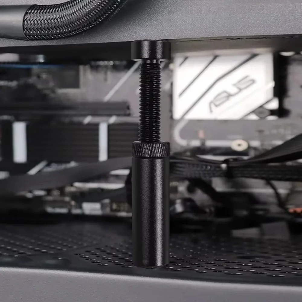 조정 가능한 알루미늄 합금 GPU 지원 브래킷 노트북 데스크탑 PC 케이스 액세서리 용 텔레스코픽 로터리 스크류 그래픽 카드 홀더