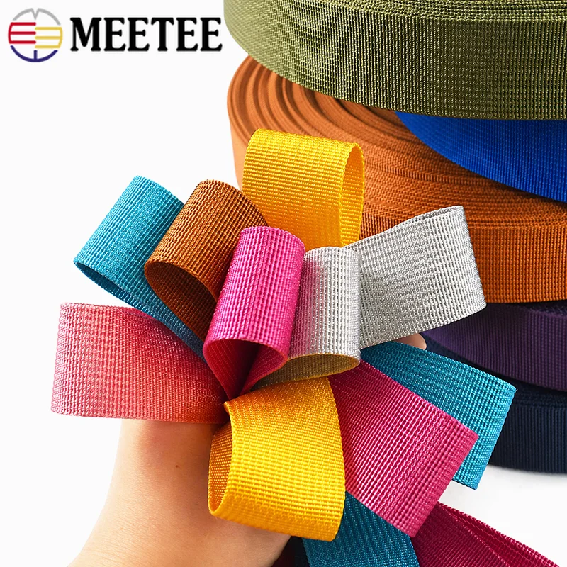 Durable Nylon Webbing Roll for Bag Strap and Decorative Accessories, 5M x 20-50mm