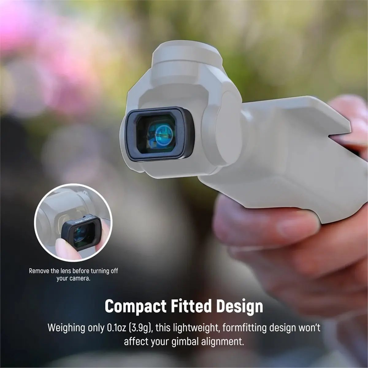 DJI 오즈모 포켓 3용 M05K 0.75X 광각 2X 매크로 렌즈 세트 크리에이터 콤보 액세서리 (스크린 보호필름 2개 포함)