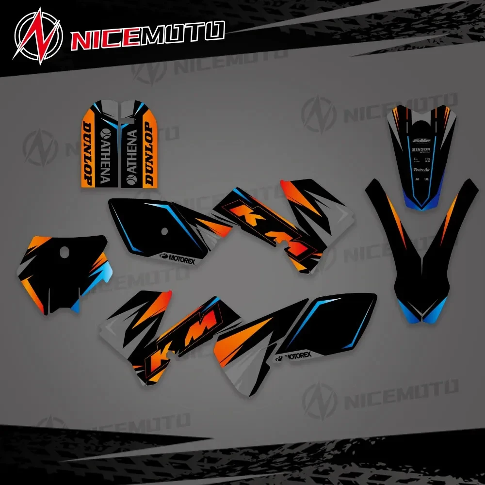 NICEMOTO GRAPHICS & BACKGROUND DECAL STICKER Kits for KTM 85 SX SX85 2006 2007 2008 2009 2010 2011 2012 for ktm sx 85 complete graphics sticker decals for ktm sx85 2018 2019 2020 fork guard fender tank fairing decals