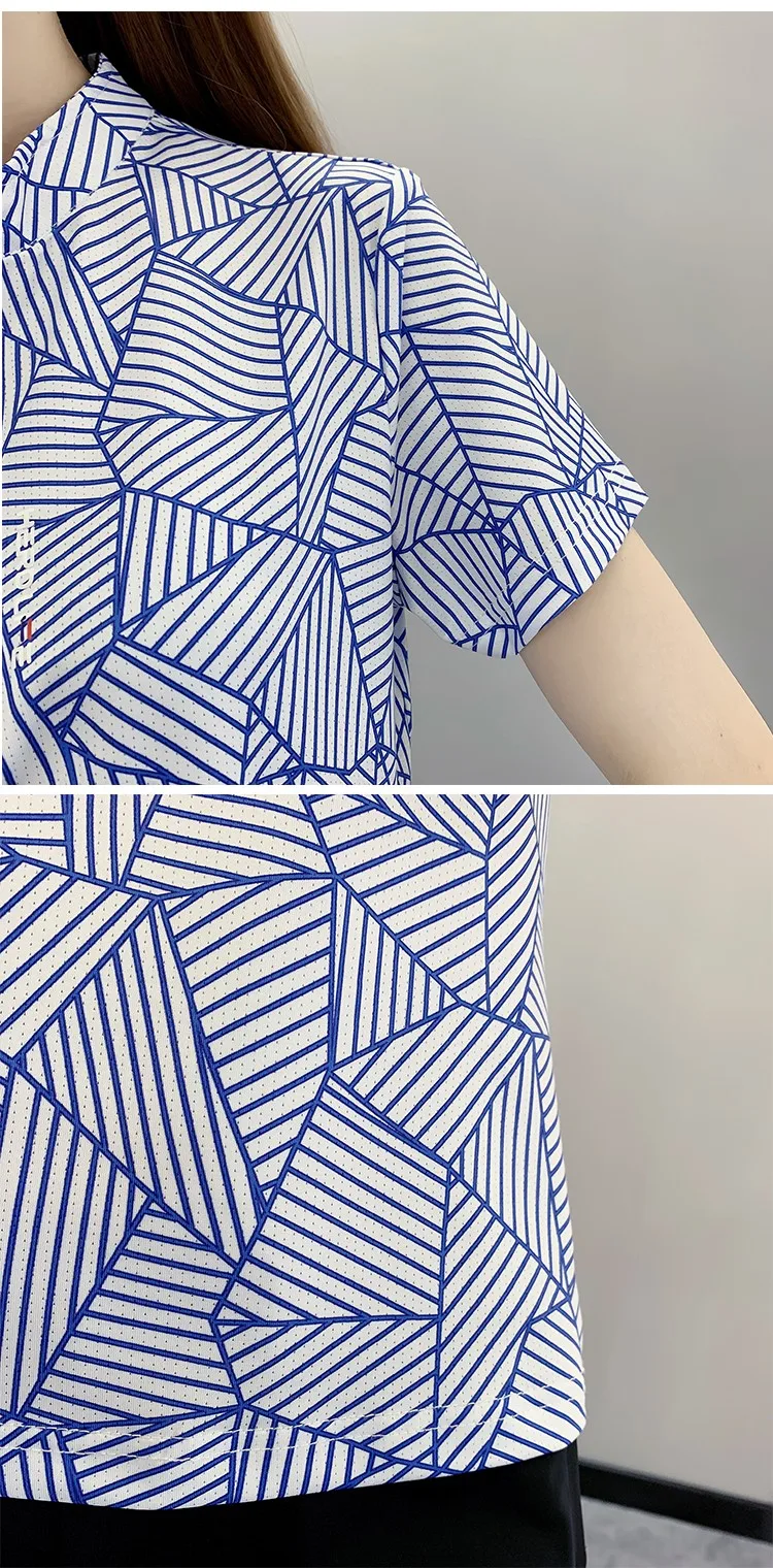 Woman's Ice Silk Sweatshirt Unique Print Outdoor Sports Shirts & Blouses Camping Running  Leisure Crewneck Zippered T-shirt