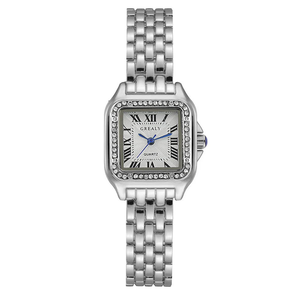 New Luxury Women Watch Fashion Square Wristwatch Casual Quartz Watch Simple Rhinestone Ladies Clock Relogio Feminino Woman Watch 3