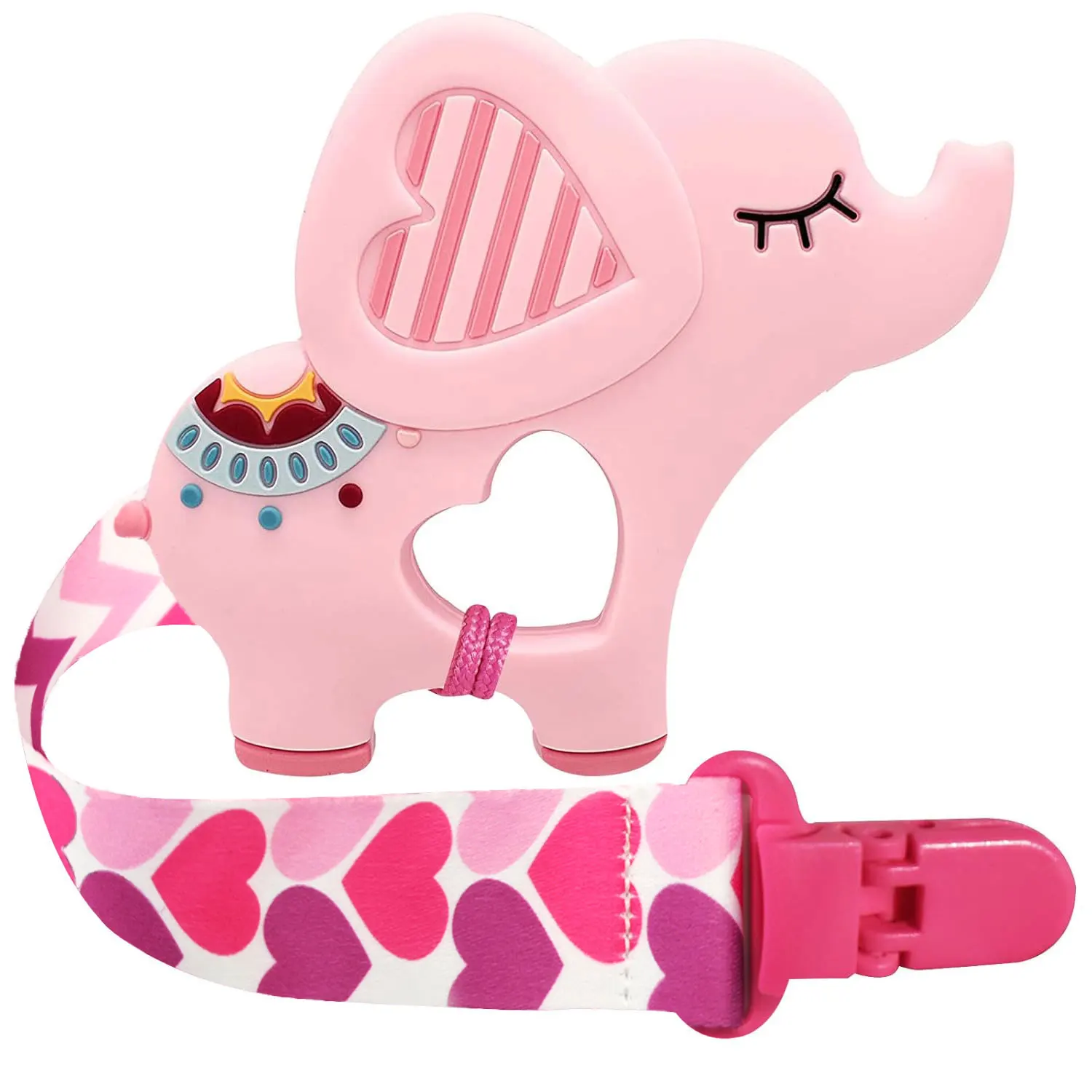 Girls pink teething toys, creative simulation remote control design teether , 3-12 months baby, food-grade silicone material 6