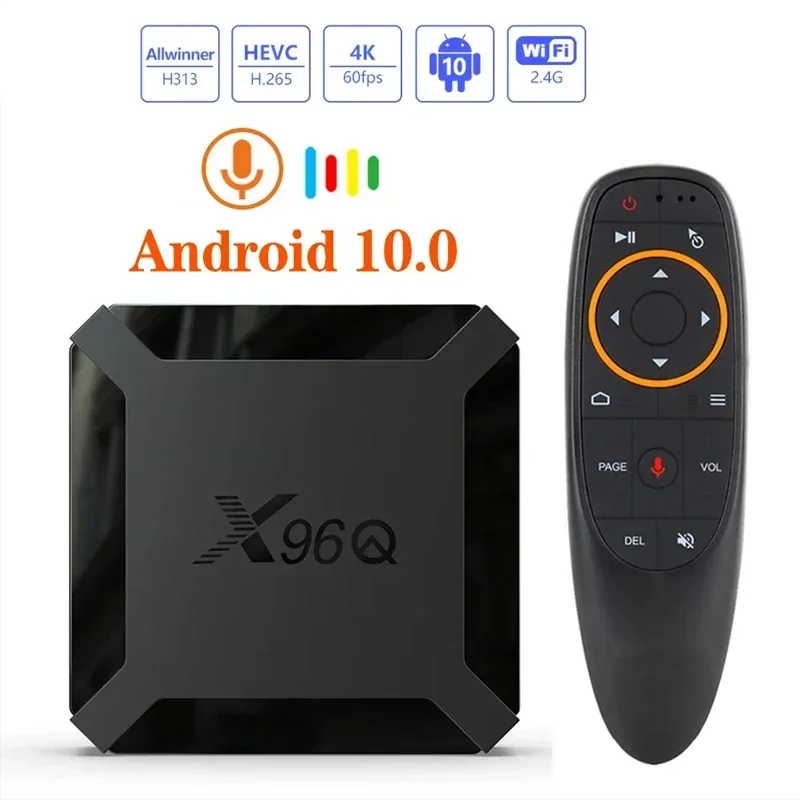 

For xiaomi X96Q TV Box Android 10 2GB 16GB Allwinner H313 Quad Core 4K 60fps Smart TVBOX Wifi Google Player Youtube Set Top Box