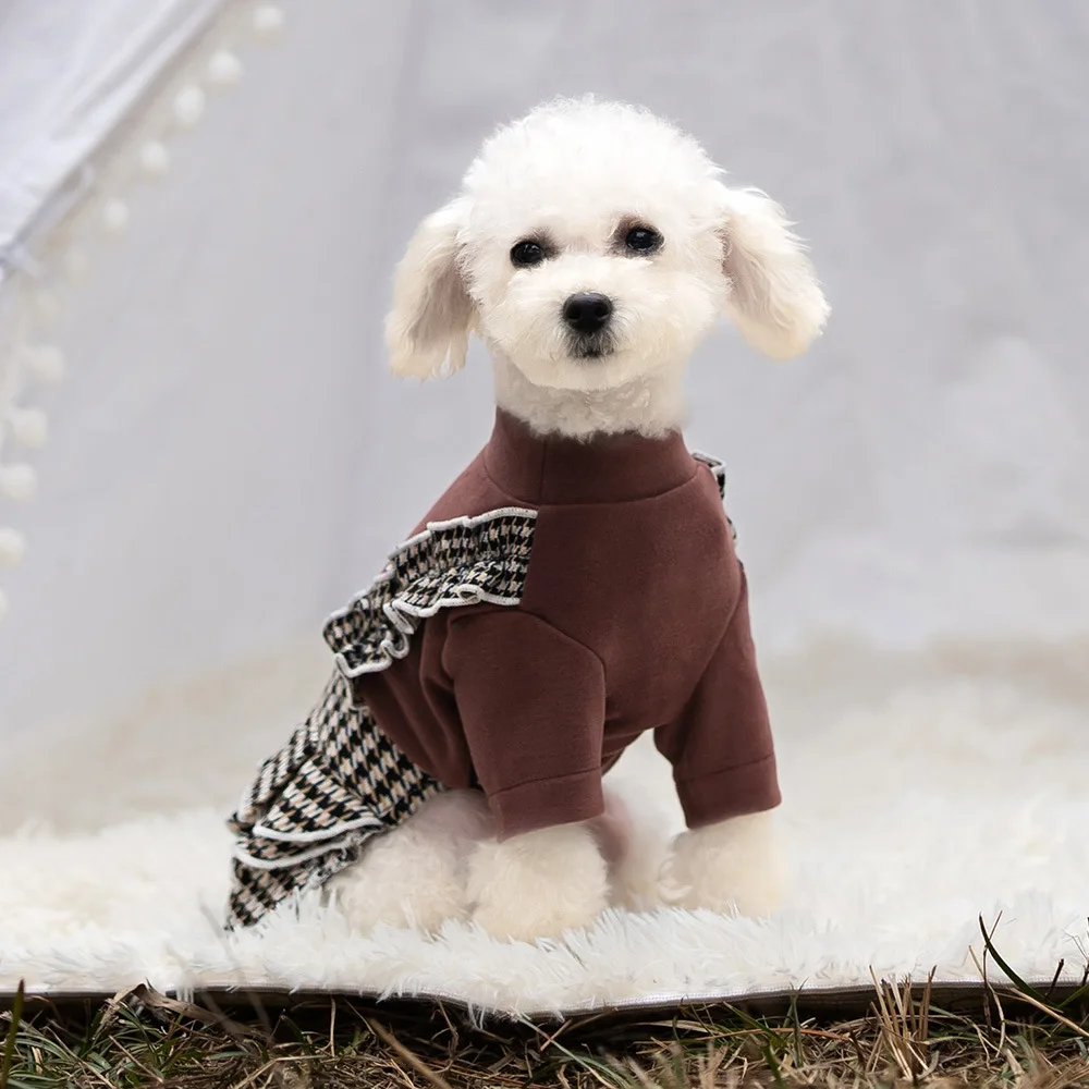 Puppy Clothes with Turtleneck, Soft Cotton Fabric with Stretch